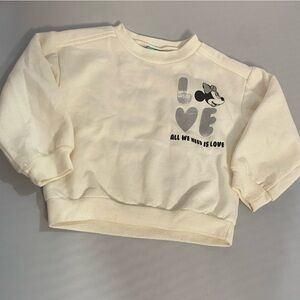 Disney Cream Sweatshirt with Minnie Design